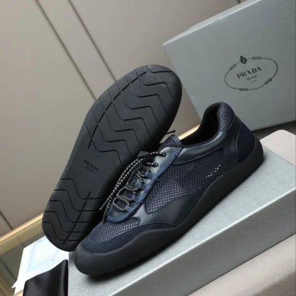 Prada Re-Nylon Mesh Sneakers Navy Black - 1