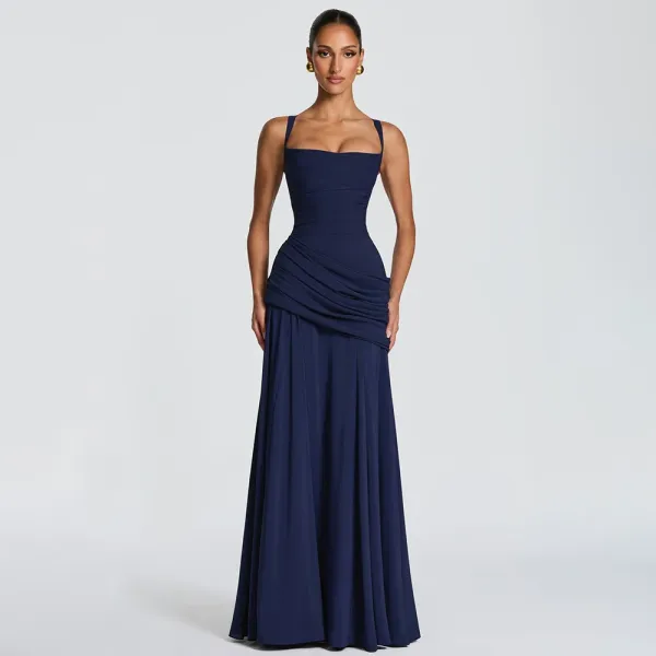 Design Ruched Strapless Gown Black Formal Dress - 15
