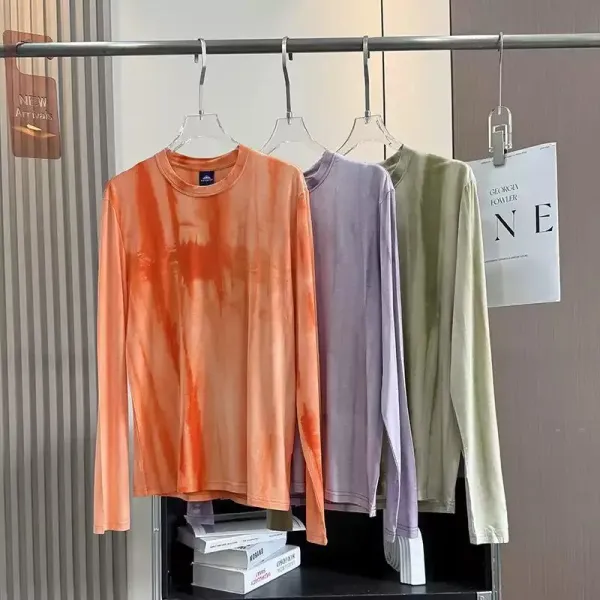 Design Clothing Warehouse Orange Tie-Dye Long Sleeve T-Shirt T-Shirts - 2