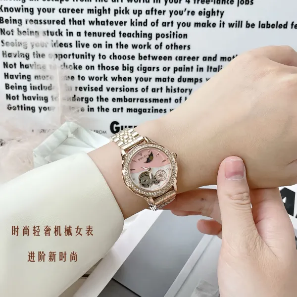 Design BELBI Moon Phase Mechanical Watch Rose Gold Watches - 7