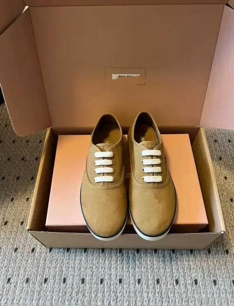 Aimé Leon Dore Canvas Sneakers Beige Canvas Shoes - 1