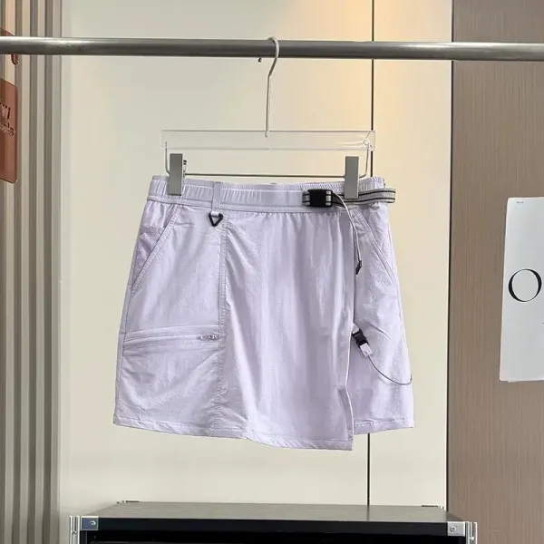 Design Wrap Skirt Shorts Lime Green Functional Sporty Shorts - 11
