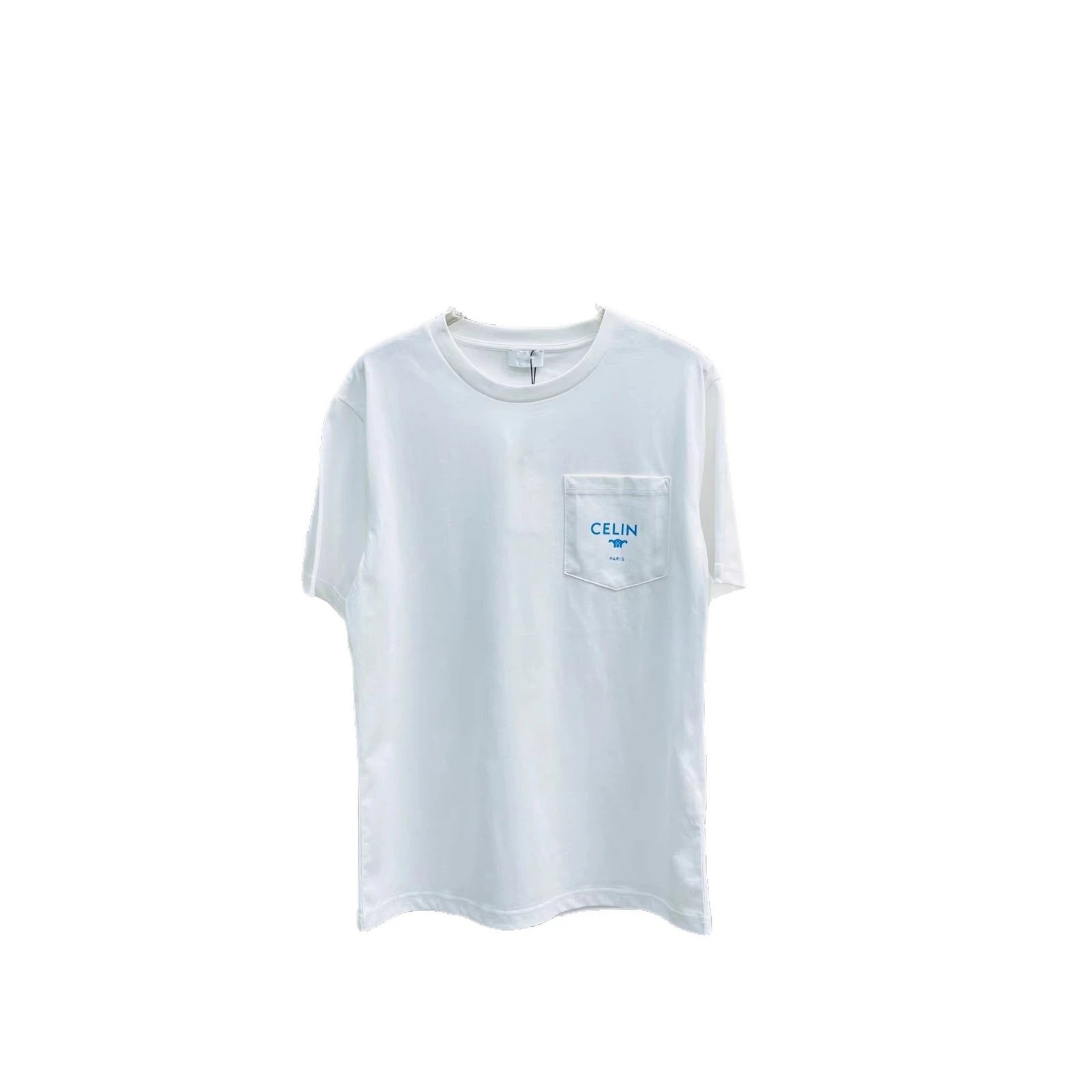 Celine Pocket Tee White Minimalist T-Shirt