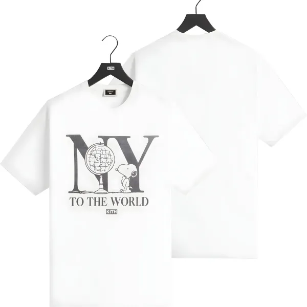 Kith x Peanuts NY To The World White T-Shirt - 1