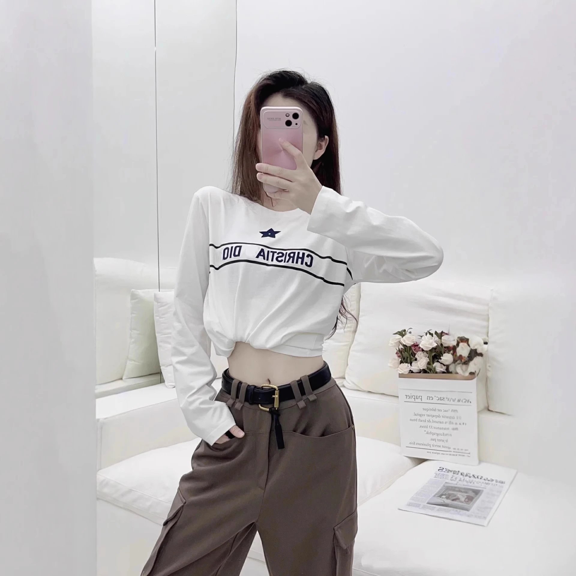 Dior Christia Dio Star Long-Sleeve T-Shirt White - 6