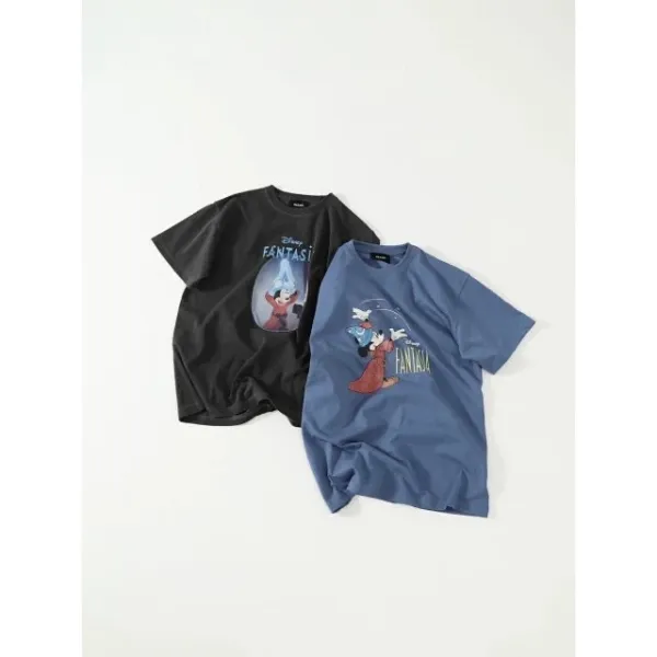 Design Disney Fantasia Mickey Mouse Graphic Oversized T-Shirt Gray T-Shirts - 15