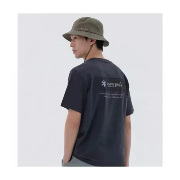 Design Snow Peak Minimal Lifestyle Crew Neck T-Shirt in Gray, Black, and Beige T-Shirts - 10