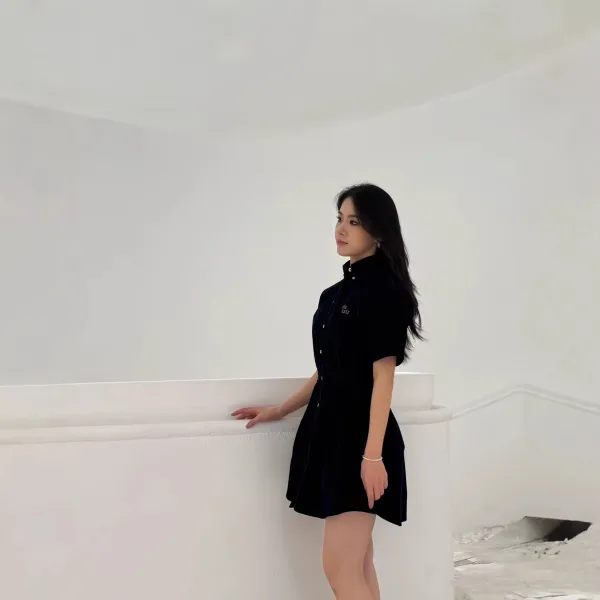Miu Miu Corduroy Shirt Dress Navy - 5