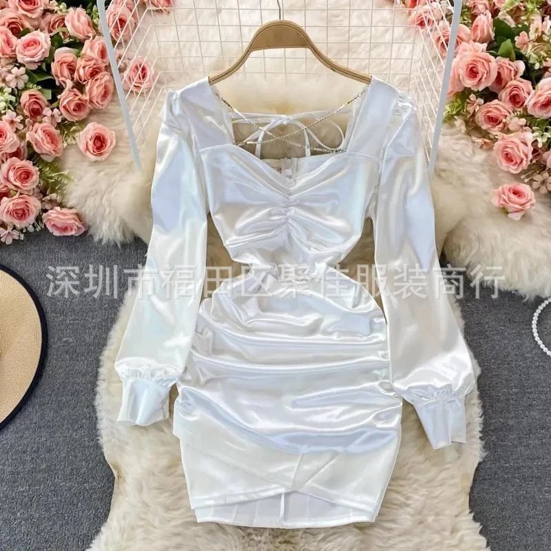 Design Ruched Wrap Mini Dress Collection Multicolor Dresses - 9