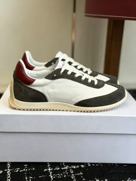 Celine Triomphe Sneakers Yellow and Black Suede Sneakers - 6