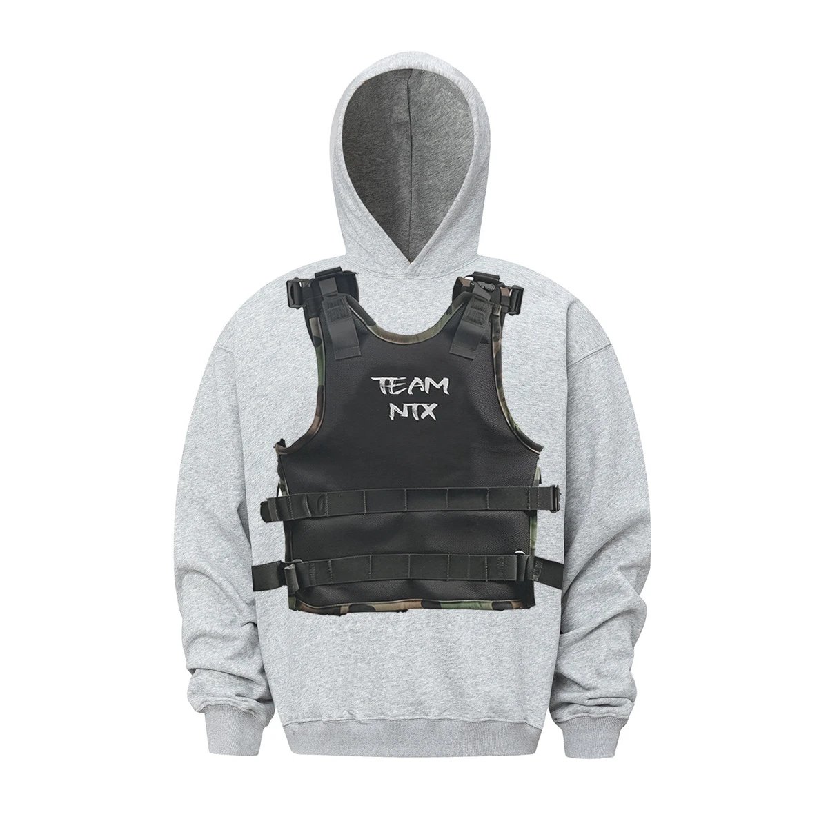 Design NTX Tactical Vest Hoodie Black Hoodie - 9