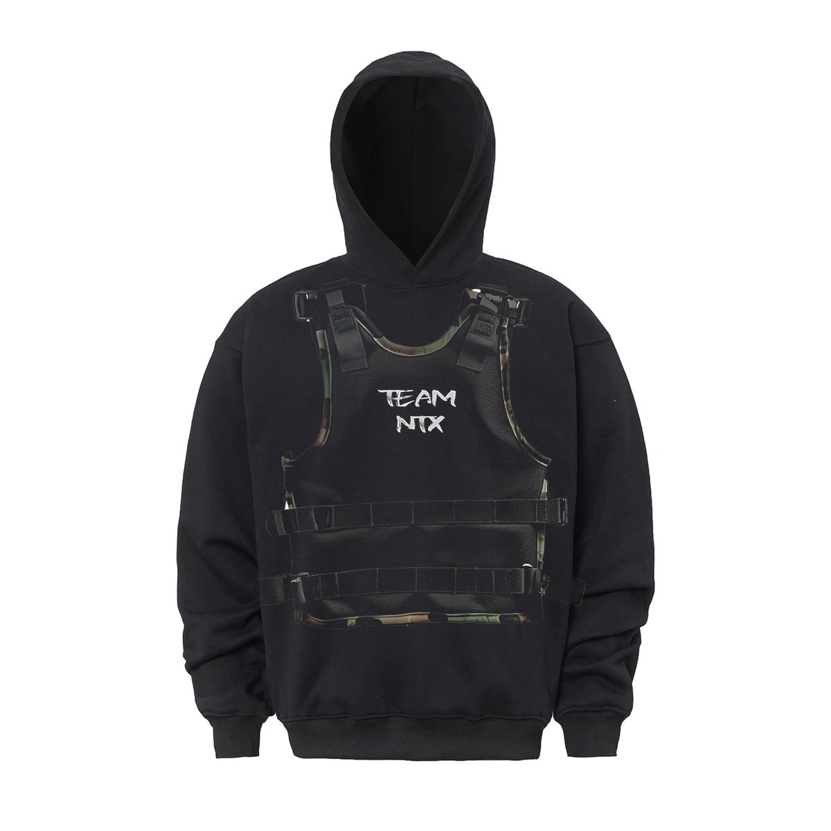 Design NTX Tactical Vest Hoodie Black Hoodie - 12