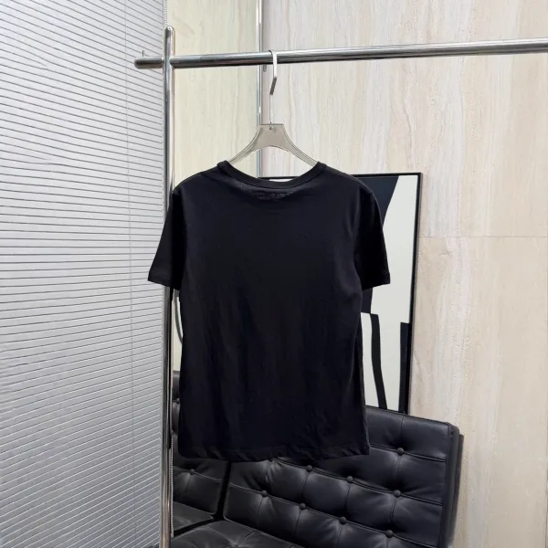 Dior CD Logo Embroidered Black T-Shirt - 5
