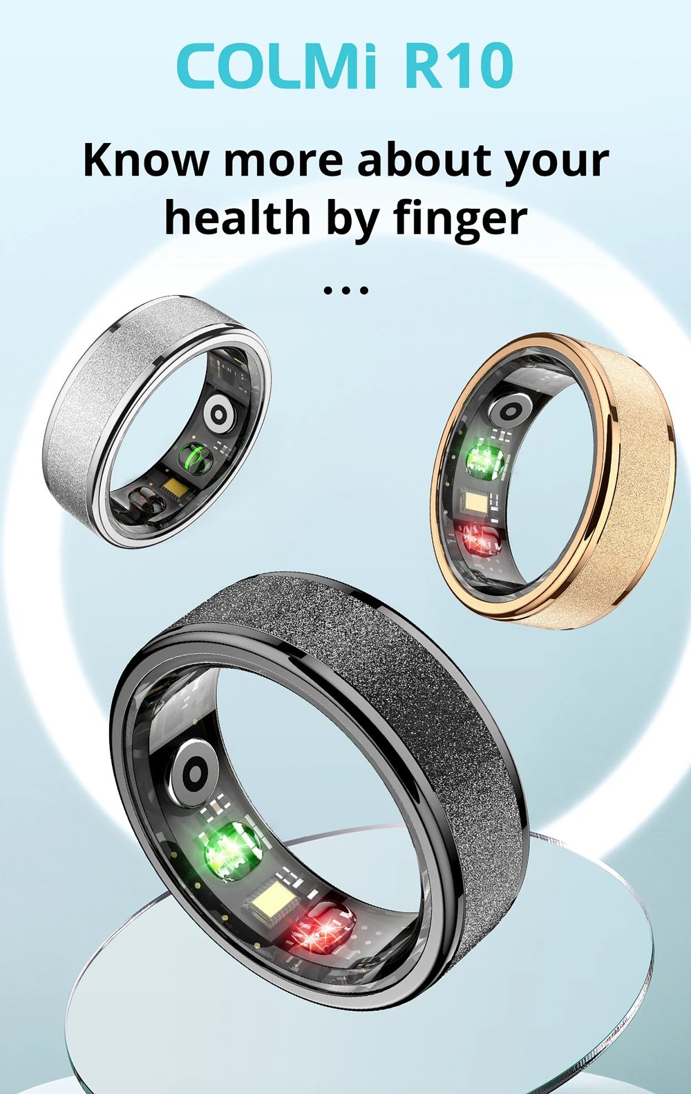 Design COLMi Smart Ring Black Smartwatch Smartwatches - 2