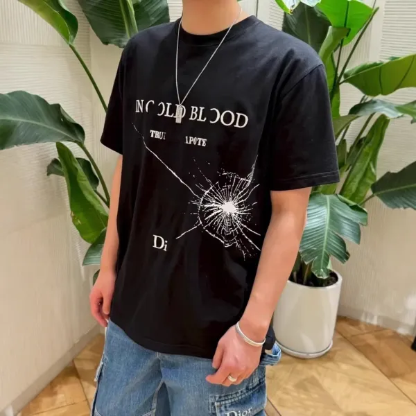 Dior In Cold Blood Graphic Print Black T-Shirt - 3