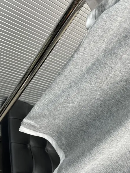 Prada Re-Nylon Triangle Logo T-Shirt Navy and White - 14