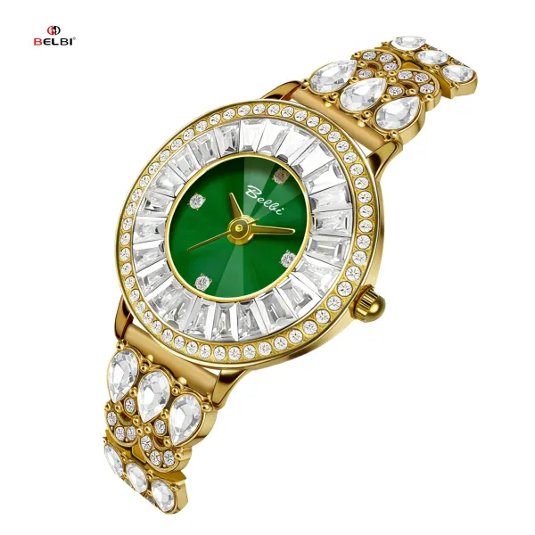 Design Belbi Crystal-Embellished Gold-Tone Quartz Watch Watches - 16