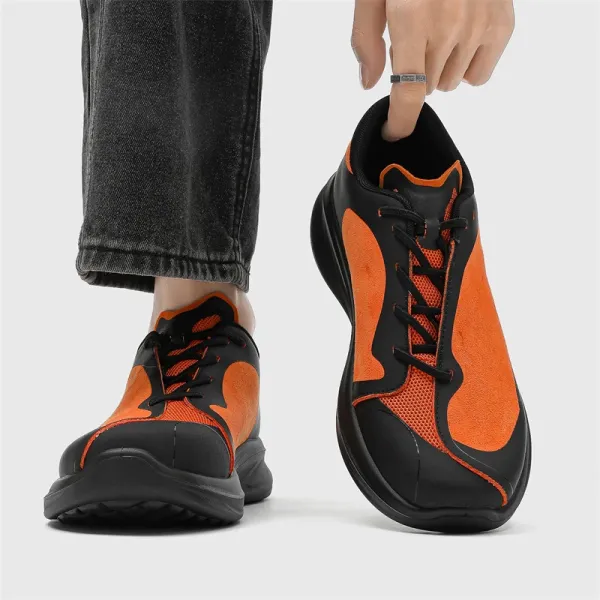 Design Chunky Sneakers Orange and Black - 1