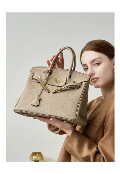 Hermès Birkin Bag Gris Perle Togo Leather Handbag - 23