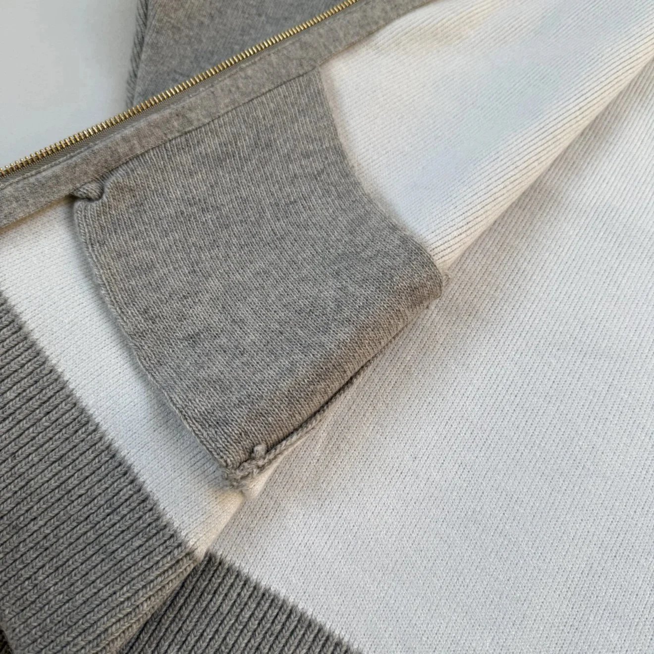Design Knit Zip-Front Collar Cardigan Gray Outerwear.cardigan - 24