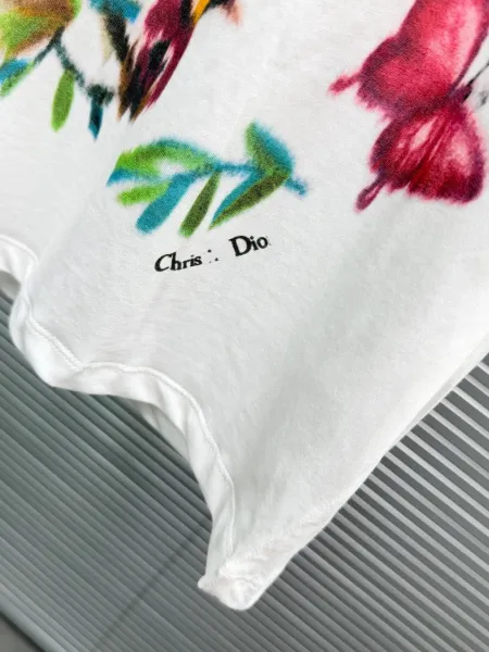 Dior Floral Print White T-Shirt - 10