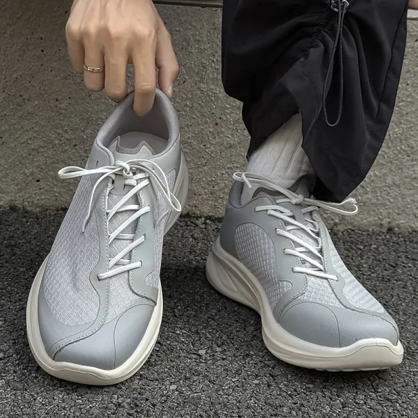 Design Chunky Mesh Sneakers Gray - 1