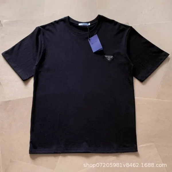 Prada Re-Nylon Triangle Logo White T-Shirt - 5