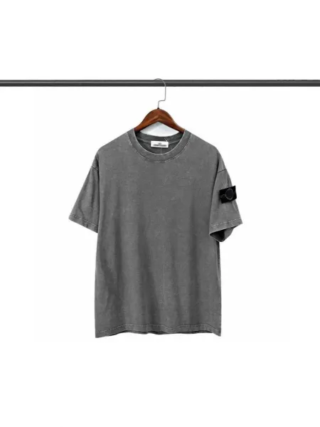 Stone Island Purple Garment-Dyed T-Shirt - 8