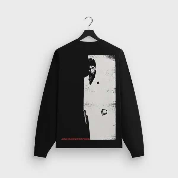 Design Scarface Graphic Long-Sleeve Tee Black T-Shirts - 1