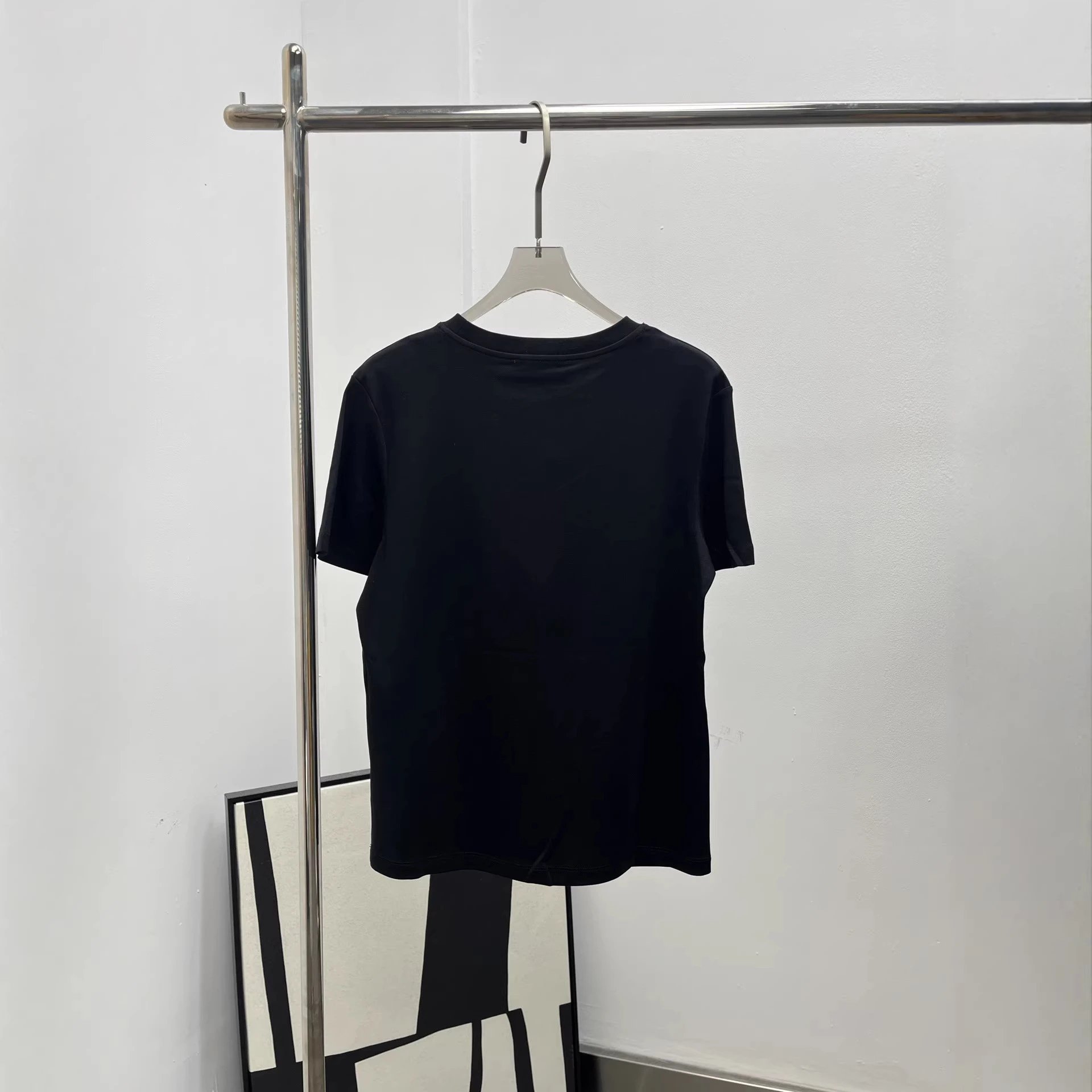 Miu Miu White Embellished Logo Short Sleeve T-Shirt