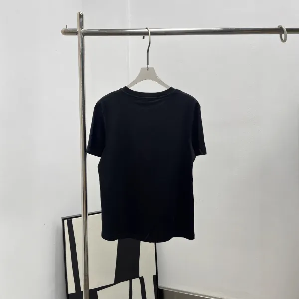 Miu Miu Embellished Logo T-Shirt Navy - 6