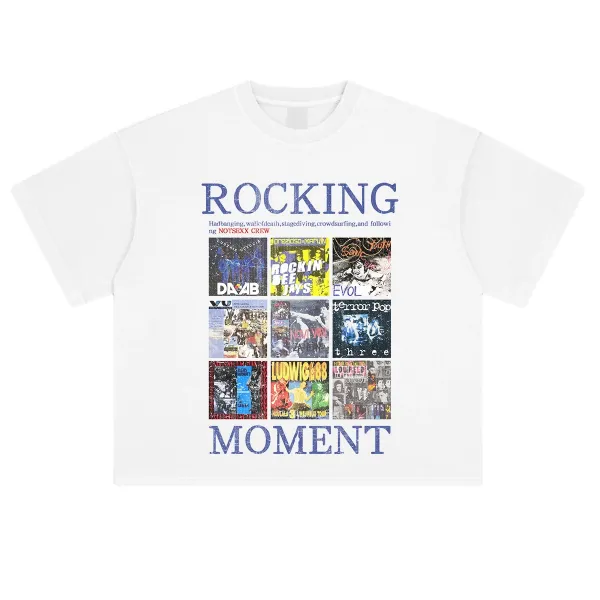 Design Rocking Moment Graphic T-Shirt White - 1