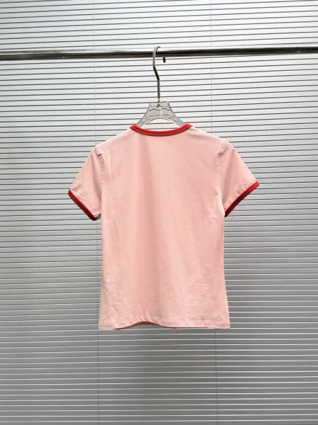 Design Ringer T-Shirt Gray with Dolphin Embroidery - 6