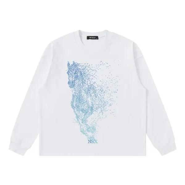 Design NOTSEXx Particle Wolf Long Sleeve T-Shirt Black T-Shirts - 18