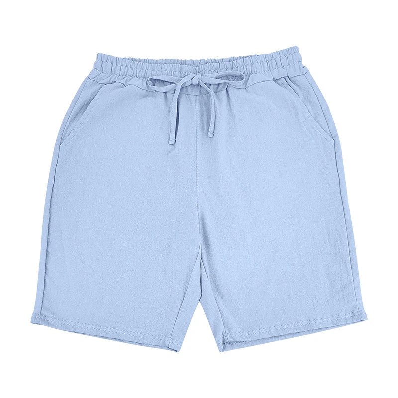 Design Drawstring Waist Shorts White - 15