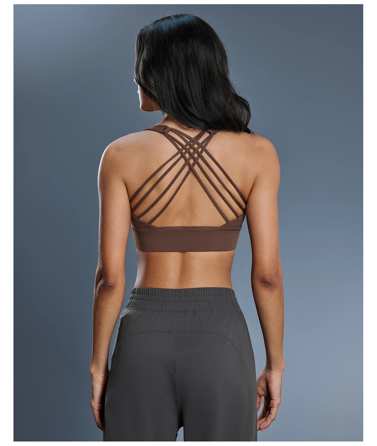 Design Crisscross Back Sports Bra Emerald Green Activewear - 19