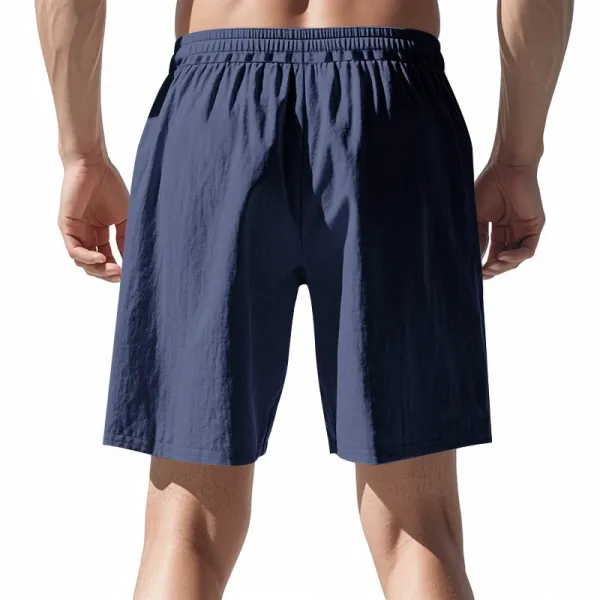 Design Drawstring Waist Shorts White - 46
