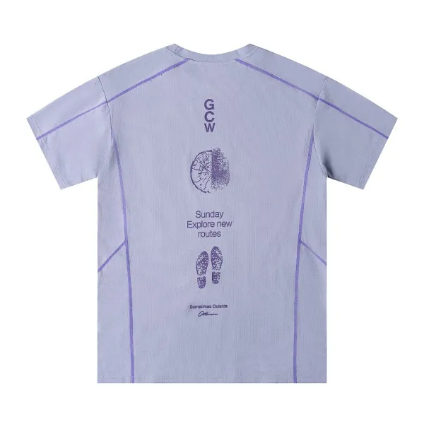 GCDS Sometimes Outside Technical T-Shirt Gray - 4