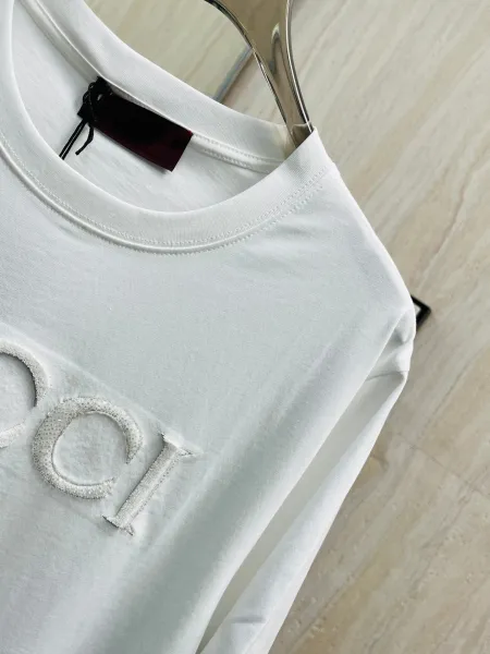Gucci GG Embroidered White T-Shirt - 9