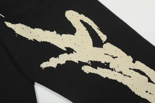 Design Abstract Print Brown Sweatpants - 16