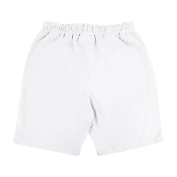 Design Drawstring Waist Shorts White - 38