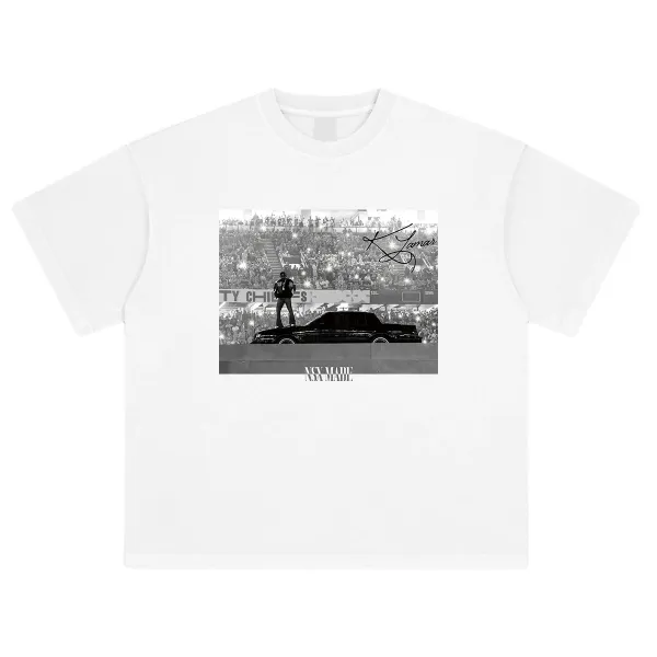 Design NSX Made x K. Lamar Concert Print White T-Shirt T-Shirts - 1