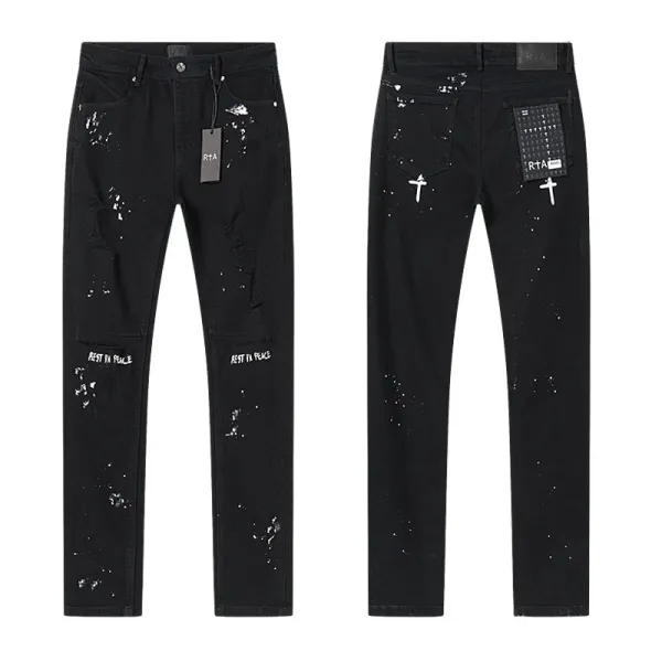 Design RTA Distressed Black Denim Jeans - 24