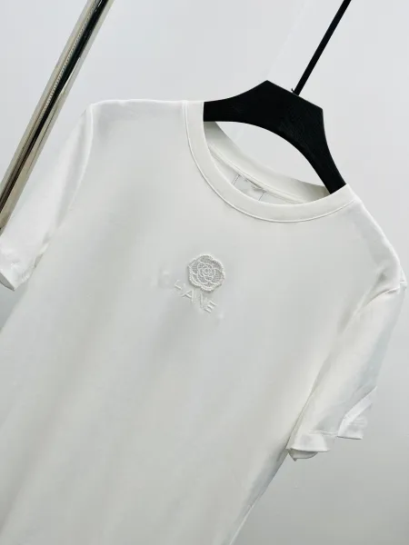 HANE Embroidered Rose Logo Black T-Shirt - 8