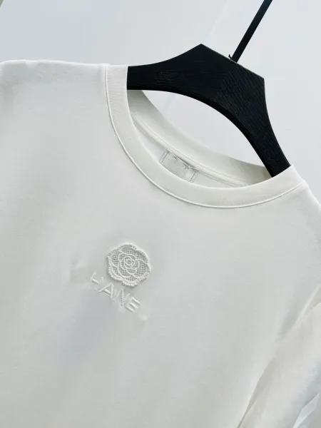 HANE Embroidered Rose Logo Black T-Shirt - 9