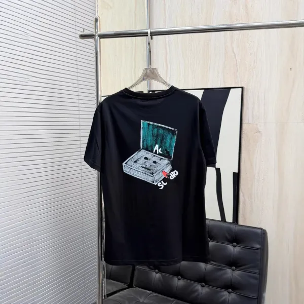 AC Milan x Unknown Artist Minimalist Graphic White T-Shirt - 5