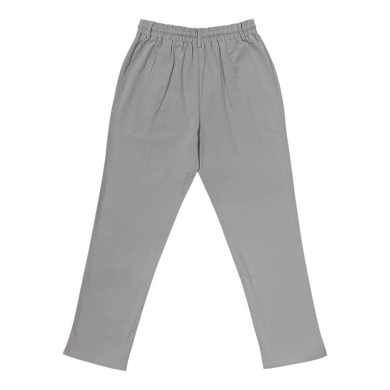 Design Wide-Leg Linen-Blend Trousers Black Pants - 26
