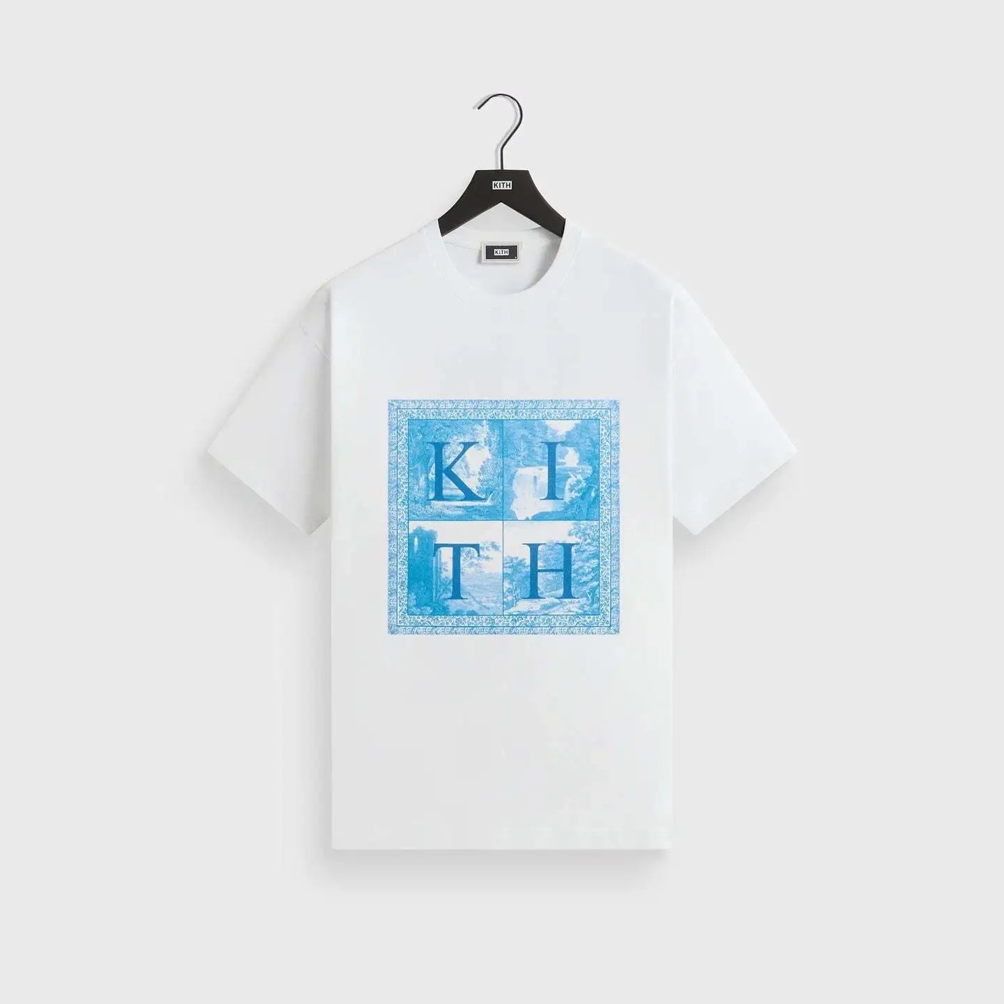 Kith Four-Panel Blue Print T-Shirt White