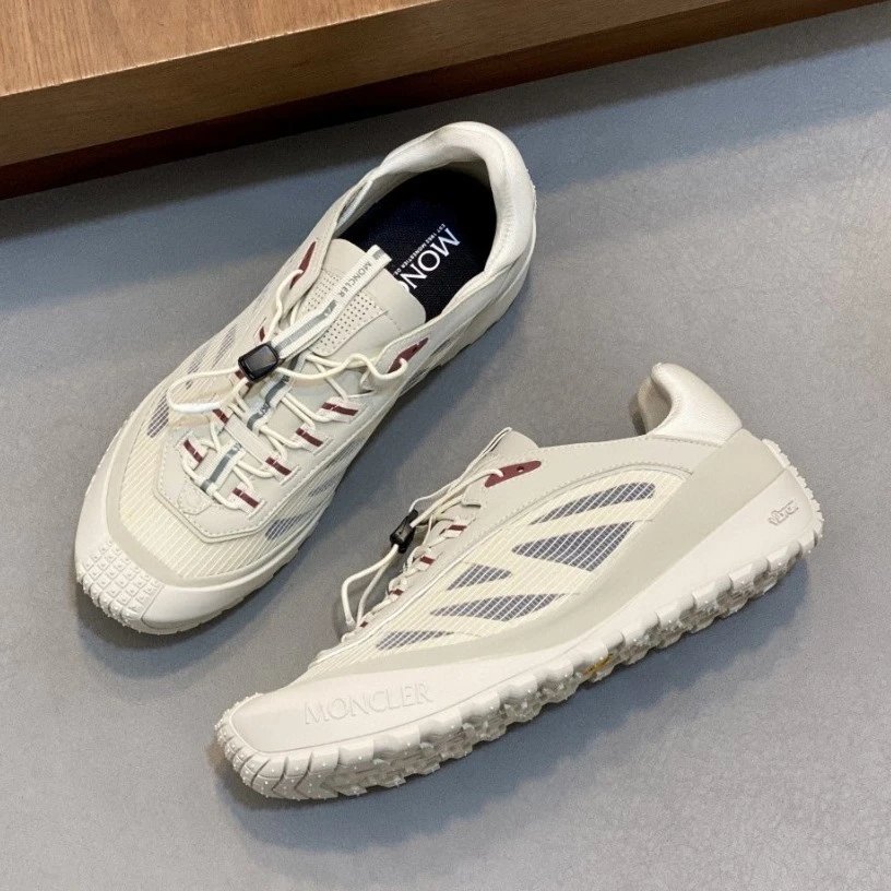 Moncler Trail Runner Off-White Beige Sneakers Running Shoes