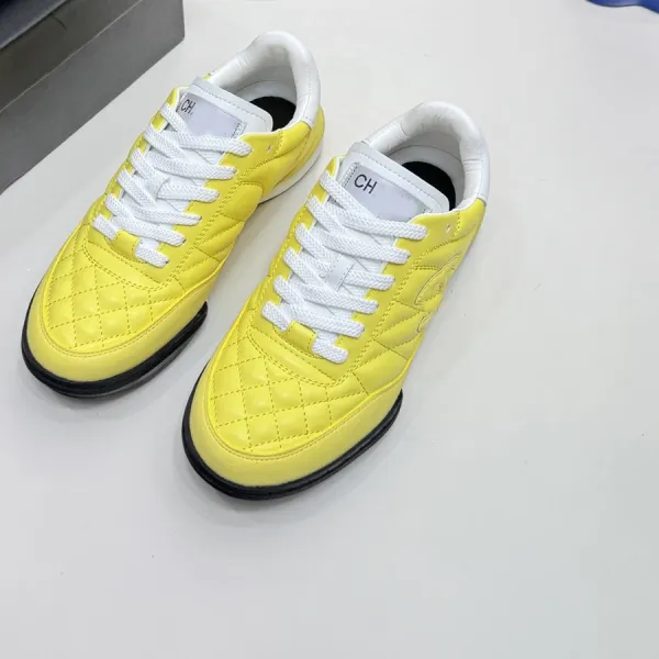 Chanel Tennis Classic Quilted Black and White Sneakers - 10
